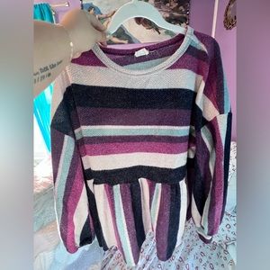 Striped Babydoll Sweater